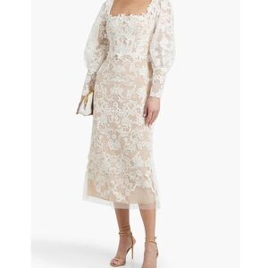 Chic Floral Lace Long Sleeve Dress